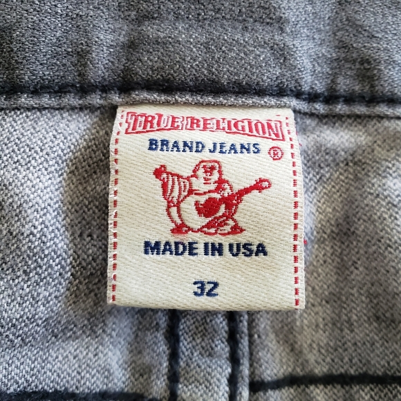 True Religion Mens Geno Grey Denim Jeans Size 32 - Picture 6 of 15